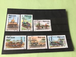 Vietnam train railway  stamps  Ref 53304