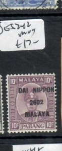 MALAYA JAPANESE OCCUPATION PAHANG 10C DN SG J242  MOG    P0722H