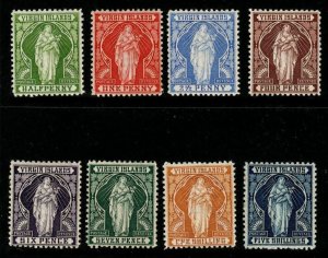 VIRGIN ISLANDS SG43/50 1899 DEFINITIVE SET MTD MINT(1d HAS TONE SPOT)