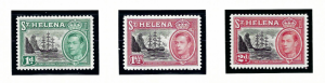 St Helena 136-38 MNH 1949 Shiips