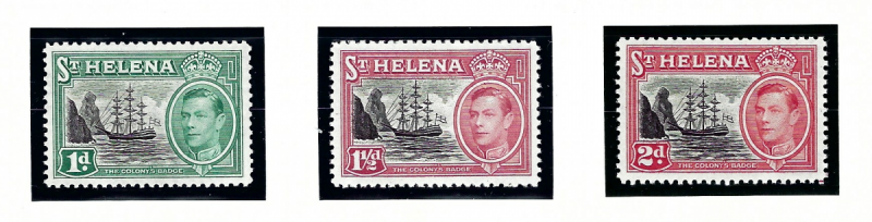 St Helena 136-38 MNH 1949 Shiips