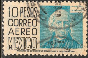 MEXICO C197, $10P 1950 Definitive wmk 279 Used (948)