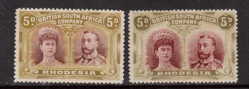 Rhodesia SG #141a & #143 Mint Rare Duo