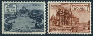 Vatican E11-E12,MNH.Michel 159-160. Basilicas,1949.St Peter,St John.