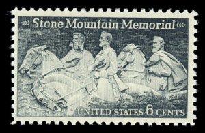 1970 6c Stone Mountain Confederate Memorial, Georgia Scott 1408 Mint F/VF NH