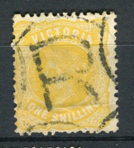 AUSTRALIA; VICTORIA 1890s early classic QV issue used Shade of 1s. value 