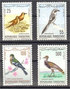 TUNISIA, SUPERB SET BIRDS FROM 1965 NEVER HINGED