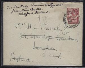 SOMALILAND COVER (PP0312B)  1949 KGVI GOAT 2A  TO ENGLAND FWD TO IRELAND