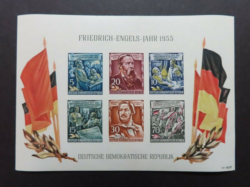 HuskyStamps ~ Germany DDR #264a, Imperforate Souvenir Sheet, MNH, Engels, 11pics