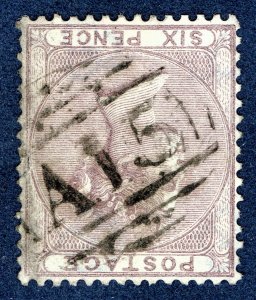 [st1587] GB QV 1856 6d PALE LILAC SG70 used (abroad SG#Z4) in GRENADA A15