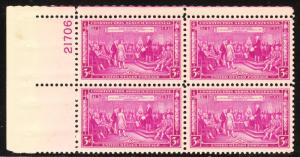 United States 798 - FVF MNH Plate Block - Plate 21706 UL