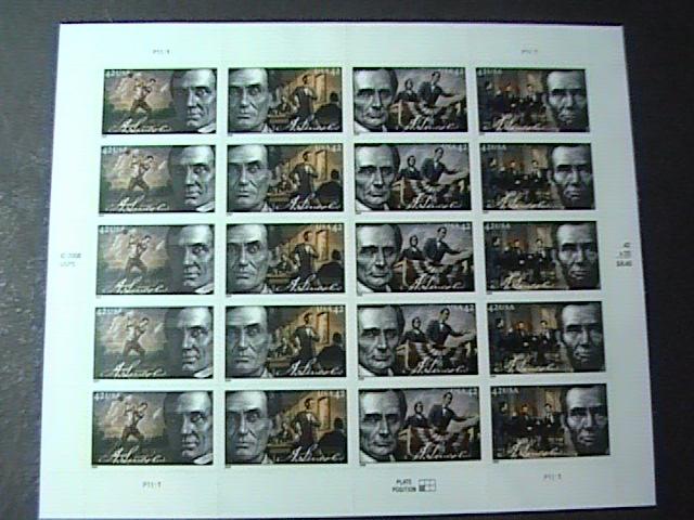 U.S.# 4380-4383(4383a)-MINT/NEVER HINGED-- PANE OF 20-ABRAHAM LINCOLN-2009