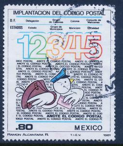 MEXICO 1259 Inauguration zip codes (Codigo Postal) Used (898