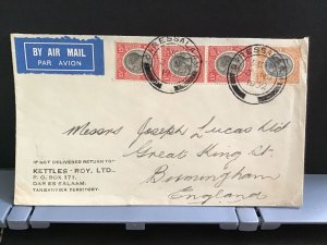 Tanganyika Territory 1932 Kettles Roy Ltd to England  stamps cover R31311