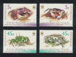 Cocos (Keeling) Is. WWF Crabs 4v 2000 MNH SC#333-334 a-b SG#389-392 MI#400-403