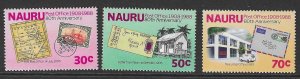 NAURU SG362/4 1988 NAURU POST OFFICE  MNH