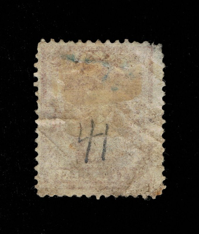 GENUINE HAWAII SCOTT #41 F-VF USED 1882 RED BROWN QUEEN KAPIOLANI  #15827