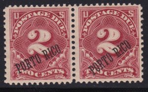 Puerto Rico US Stamp Pair PRJ2 25 & 36 degree overprints - MNH Mint Never Hinged