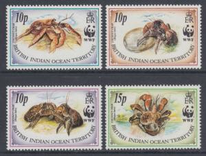 XG-BA648 BIOT - Wwf, 1993 Marine Life, Coconut Crab MNH Set