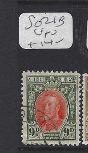 SOUTHERN RHODESIA  (P1310B)  KGV  9D  SG 21B    VFU