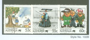 Australia  #1067-9 Used Multiple