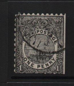 Fiji 1893 SG82 One Penny 11x10 perf - used