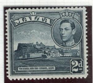 MALTA; 1938 early GVI issue fine Mint hinged 2d. value