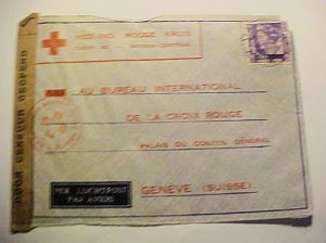 NETHERLANDS INDIES 1940 TO POW RED CROSS GENEVA CENSORED  COVER