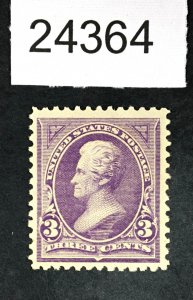 US STAMPS # 253 NO WMK MINT OG H VF $110 LOT #24364
