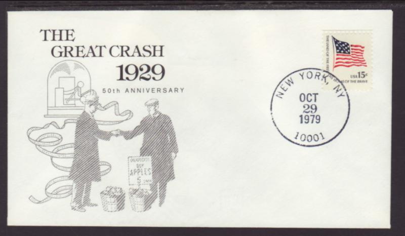 US 50th Anniversary Great Stock Market Crash 1979 Cover BIN