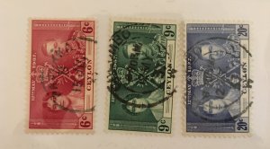 Ceylon Sc. #275-277, used