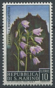 San Marino Sc#655 MNH, 10L multi, Flowers 1967 (1967)