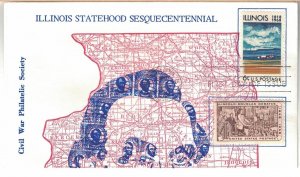 1968 FDC, #1339, 6c Illinois Statehood, Frank R. Raciti (3)