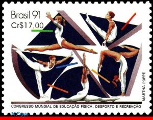 2297 BRAZIL 1991 WORLD CONGRESS OF PHYSICAL EDUCATION, MI# 2395 RHM C-1718, MNH
