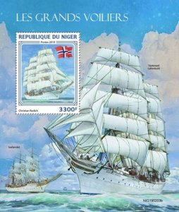 Niger - 2019 Tall Ships on Stamps - Stamp Souvenir Sheet - NIG190203b