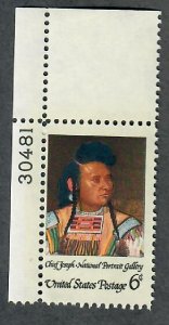 1364 Chief Joseph F-VF MNH plate number single PNS