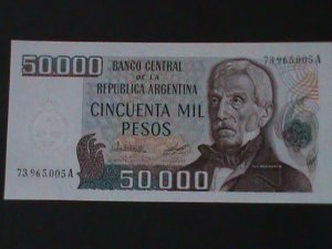 ARGENTINA-1979 CENTRAL BANK-BROWN $50000 PESOS UN-CIRCULATED-VF-45 YEARS OLD