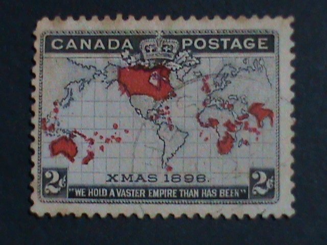 ​CANADA-1898-SC#85 -CANADA MAP-OVER 120 YEARS OLD STAMP-LT.CANCEL VERY FINE
