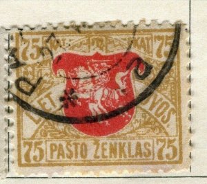 LITHUANIA;   1919 early issue fine used 75s. value