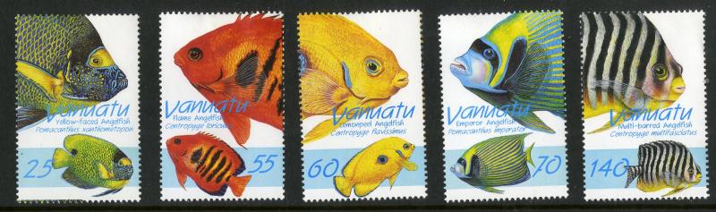 VANUATU 710-714 MH SCV $6.40 BIN $2.75 FISH