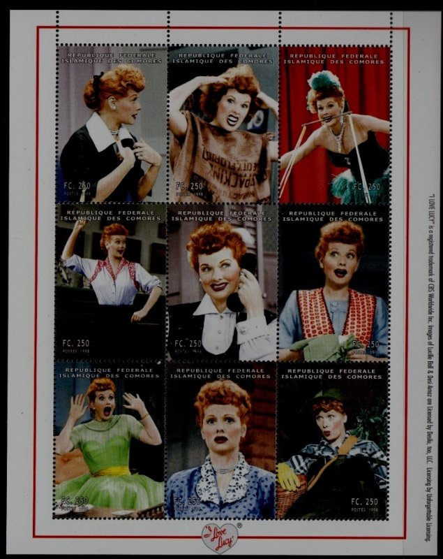 Comoro 833F MNH m/s Love Lucy SCV13