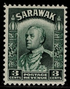 SARAWAK GVI SG108a, 3c black, LH MINT.