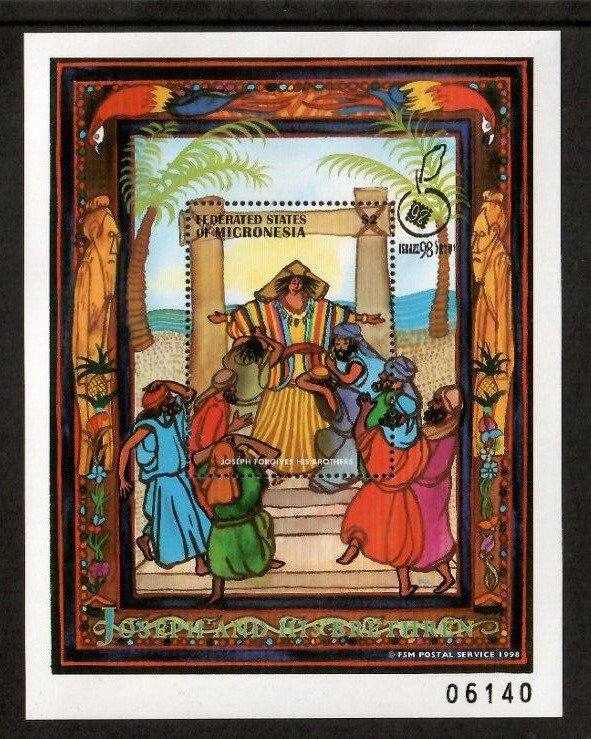 Micronesia 1998 - Bible Stories Joseph - Souvenir Stamp Sheet - Scott #293 - MNH