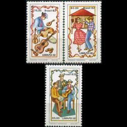 BRAZIL 1982 - Scott# 1820-2 Stamp Ehib. Set of 3 NH