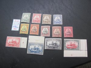 GERMANY  NEW GUINEA COLONY 1900-1 MNH MI.  7-19 SET $700 (100)