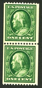 U.S. #385 MINT PAIR OG HR