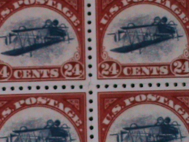 ​UNITED STATES-1918 SC# C3 ERROR-REPRINT-CURTISS JENNY-CENTER INVERTED -BLOCK