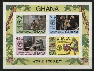 GHANA, WORLD FOOD DAY, SOUVENIR SHEET IMPERFORATED MNH RR!	