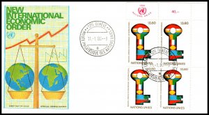 UN Geneva 89 Plate Block Geneva U/A FDC