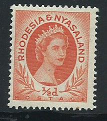 Rhodesia & Nyasaland SG 1  MUH very light corner bend see...